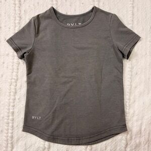 BYLT Kids Boys Snow Wash Drop Cut Short Sleeve Shirt Gray XS 4/5 DCSS Tee